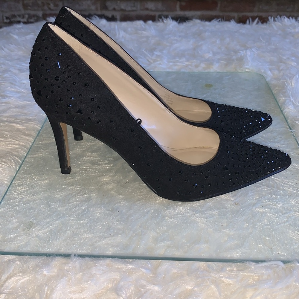 Marc Fisher Black Embellished Pumps